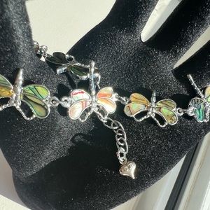 Sign SJ abalone dragonfly bracelet .